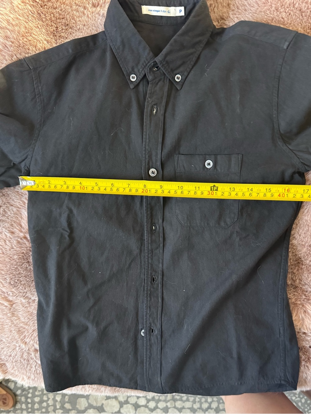 Industry of all nations black button down xs small petite - Picture 2 of 5